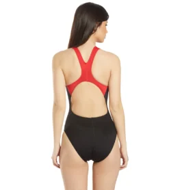 Women's Surf Splice Wave Back One Piece Swimsuit 7 Women's Surf Splice Wave Back One Piece Swimsuit -Speede Trendy 5666066137256 red 3a