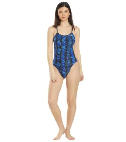 Women's Edge Swan Back One Piece Swimsuit 8 Women's Edge Swan Back One Piece Swimsuit -Speede Trendy 5666074689704 blue 4a