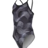 Polyester Cosmos Thin Strap One Piece Swimsuit Youth (22-28)