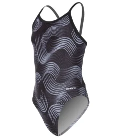 Polyester Cosmos Thin Strap One Piece Swimsuit Youth (22-28)