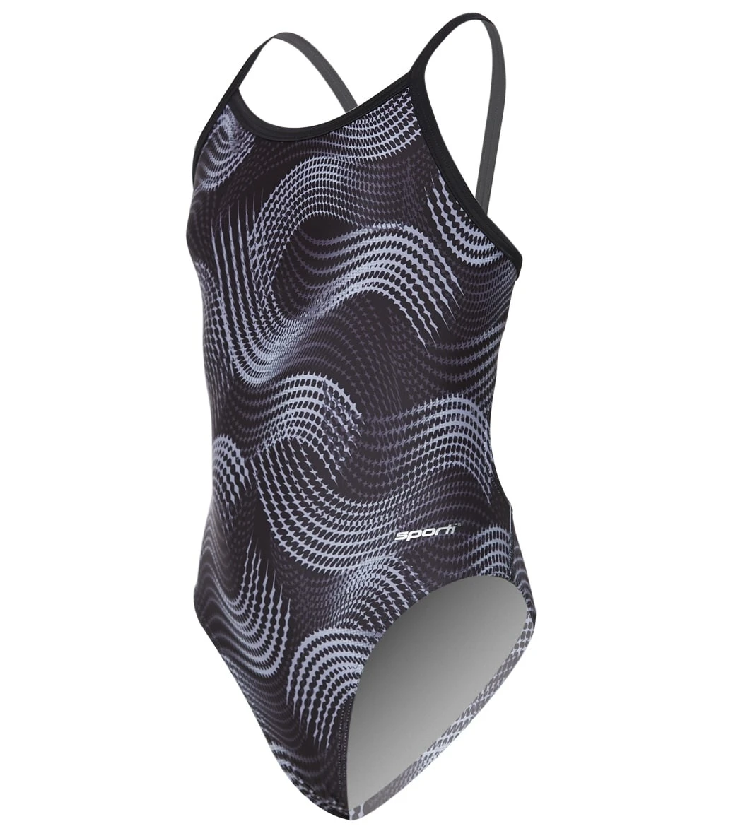 Polyester Cosmos Thin Strap One Piece Swimsuit Youth (22-28) 1 Polyester Cosmos Thin Strap One Piece Swimsuit Youth (22-28)