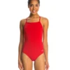 Reliance Solid V-Back One Piece Swimsuit