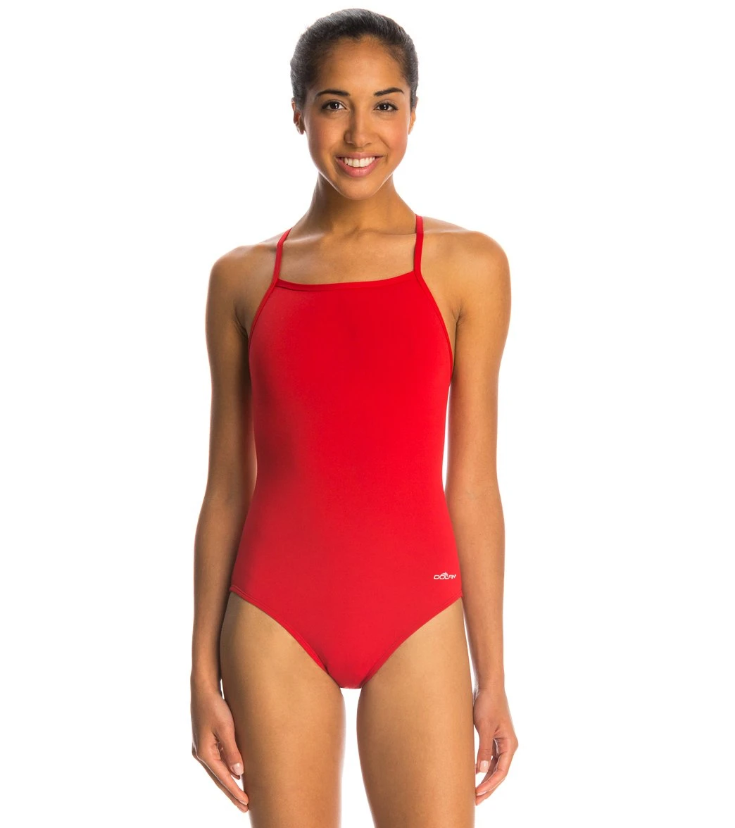 Reliance Solid V-Back One Piece Swimsuit 1 Reliance Solid V-Back One Piece Swimsuit
