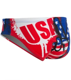 TURBO Men's USA Victory Water Polo Brief