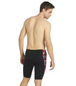 Paint Splatter Piped Splice Jammer Swimsuit -Speede Trendy 5672531329192 redmulti 4a