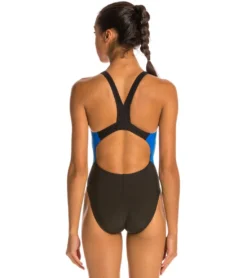 Reactor Splice Competition Back One Piece Swimsuit -Speede Trendy 5672674853032 blackblue 3a
