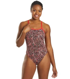 Nike Women's HydraStrong Pixel Party Crossback One Piece Swimsuit