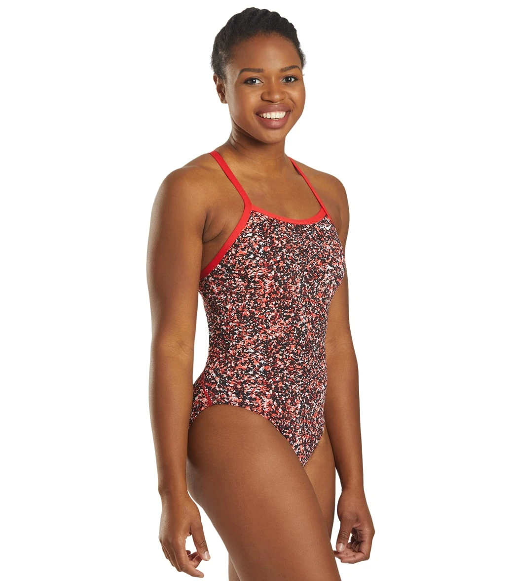 Nike Women's HydraStrong Pixel Party Crossback One Piece Swimsuit 2 Nike Women's HydraStrong Pixel Party Crossback One Piece Swimsuit - Image 2