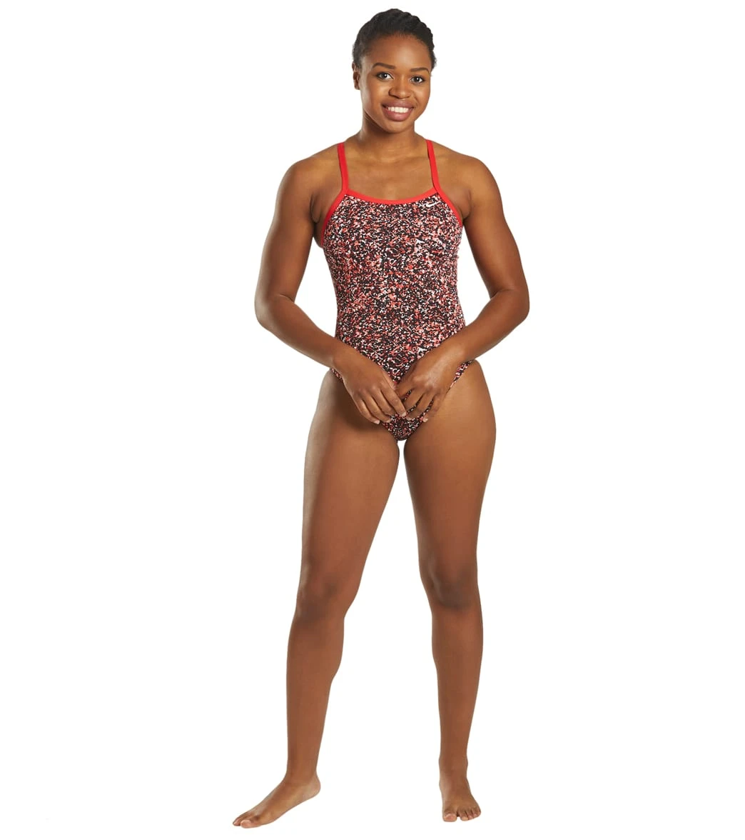 Nike Women's HydraStrong Pixel Party Crossback One Piece Swimsuit 4 Nike Women's HydraStrong Pixel Party Crossback One Piece Swimsuit - Image 4