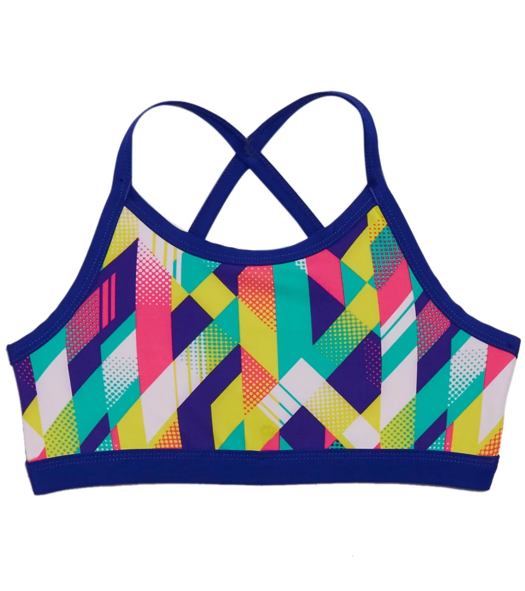 TYR Girls' Paint Party Trinity Bikini Top (Big Kid) 1 TYR Girls' Paint Party Trinity Bikini Top (Big Kid)