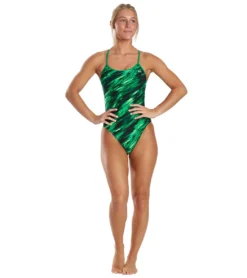 TYR Women's Vitric Trinityfit One Piece Swimsuit -Speede Trendy 6663779877032 green 4a