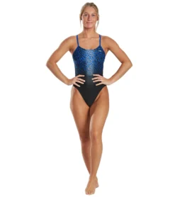 TYR Women's Odyssey Cutoutfit One Piece Swimsuit -Speede Trendy 6663787905192 blue 4a