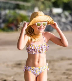 Girls' Leopard Love Two Piece Bandeau Bikini Set (Toddler, Little Kid, Big Kid) -Speede Trendy 6747572928680 pink 3a