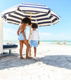 Girls' French Riviera X Back Tie One Piece Swimsuit (Little Kid, Big Kid) -Speede Trendy 6747574141096 blue 4a