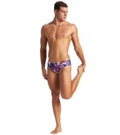Arena Men's Tropicals Brief Swimsuit -Speede Trendy 6813962731688 navyredmulti 3a
