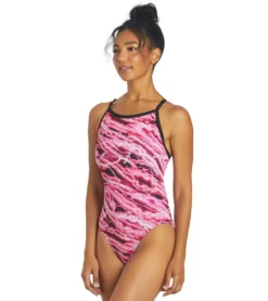 HydroLast Flash Thin Strap One Piece Swimsuit 11 HydroLast Flash Thin Strap One Piece Swimsuit -Speede Trendy 6940348154024 pink 4a