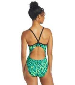 Serene Thin Strap One Piece Swimsuit -Speede Trendy 6940349792424 green 3a
