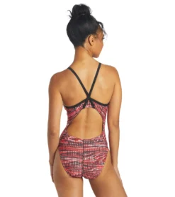 Drift Thin Strap One Piece Swimsuit -Speede Trendy 6942387339432 red 3a