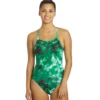 Nike Women's Hydrastrong Tie Dye Crossback One Piece Swimsuit