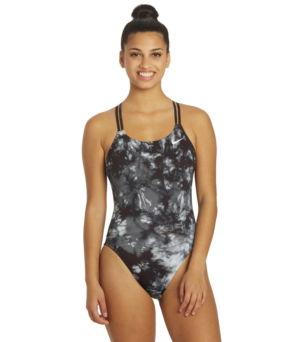 Nike Women's Hydrastrong Tie Dye Spiderback One Piece Swimsuit 1 Nike Women's Hydrastrong Tie Dye Spiderback One Piece Swimsuit