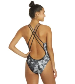 Nike Women's Hydrastrong Tie Dye Spiderback One Piece Swimsuit 7 Nike Women's Hydrastrong Tie Dye Spiderback One Piece Swimsuit -Speede Trendy 7143578009768 black 3a