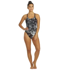 Nike Women's Hydrastrong Tie Dye Spiderback One Piece Swimsuit 8 Nike Women's Hydrastrong Tie Dye Spiderback One Piece Swimsuit -Speede Trendy 7143578009768 black 4a