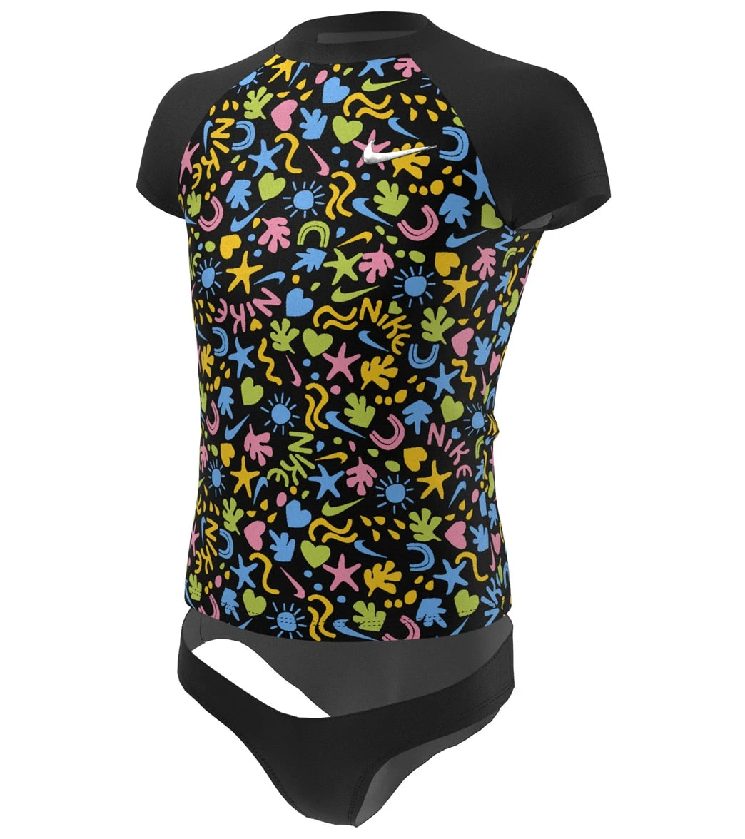 Nike Girls' Fun Forest Short Sleeve Top Bikini Set (Big Kid) 2 Nike Girls' Fun Forest Short Sleeve Top Bikini Set (Big Kid) - Image 2