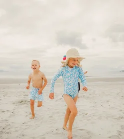 Boys' Aqua Bloom Volley Board Short (Toddler, Little Kid, Big Kid) -Speede Trendy 7217016078504 blue 4a