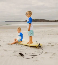 Boys' Minty Shark Volley Board Short (Toddler, Little Kid, Big Kid) -Speede Trendy 7217018634408 mint 3a