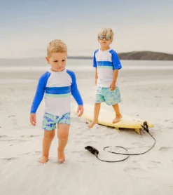 Boys' Minty Shark Volley Board Short (Toddler, Little Kid, Big Kid) -Speede Trendy 7217018634408 mint 4a