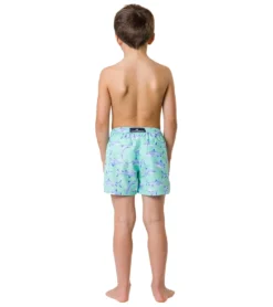 Boys' Minty Shark Volley Board Short (Toddler, Little Kid, Big Kid) -Speede Trendy 7217018634408 mint 7a