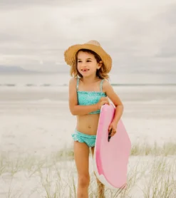 Girls' Spearmint Spot Frilled Bandeau Bikini Set (Toddler, Little Kid, Big Kid) -Speede Trendy 7217018667176 mint 3a