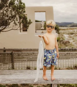 Boys' Going Bananas Volley Board Short (Toddler, Little Kid, Big Kid) -Speede Trendy 7217020240040 slate 3a