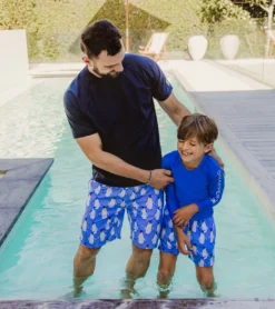 Boys' Penguin Patrol Volley Board Short (Toddler, Little Kid, Big Kid) -Speede Trendy 7217020993704 blue 3a