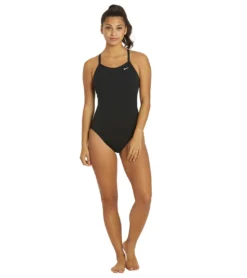 Nike Women's HydraStrong Solid Poly Racer Back One Piece Swimsuit 8 Nike Women's HydraStrong Solid Poly Racer Back One Piece Swimsuit -Speede Trendy 7228379332776 black 4a