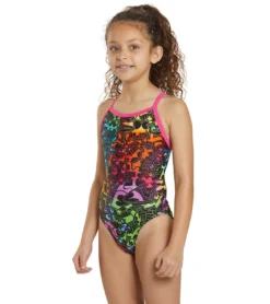 Sporti X Tyler Wallach Limited Edition Rainbow Rave Thin Strap One Piece Swimsuit Youth (22-28) -Speede Trendy 7242996809896 multi 4a
