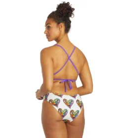 Sporti X Tyler Wallach Limited Edition Heart Face Tie Back One Piece Swimsuit -Speede Trendy 7242999529640 white 6a