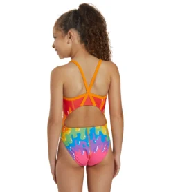 Sporti X Tyler Wallach Limited Edition Studio Drip Thin Strap One Piece Swimsuit Youth (22-28) -Speede Trendy 7243000512680 multi 3a
