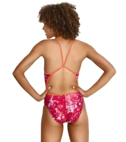 Speedo Women's Printed Flip Back One Piece Swimsuit 6 Speedo Women's Printed Flip Back One Piece Swimsuit -Speede Trendy 7303599456424 roseviolet 3a
