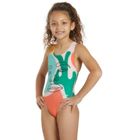 Sporti X ALILscribble Limited Edition Summer Heat Wide Strap Cross Back One Piece Swimsuit Youth (22-28) -Speede Trendy 7326811422888 multi 4a