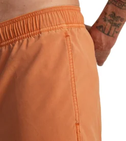 RVCA Men's Va Pigment Elastic Short 17" Trunk -Speede Trendy 7375236497576 cocoa 6a