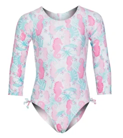 Girls' Magic Seahorse Charlie UPF 50+ Charlie Long Sleeve One Piece Swimsuit (Toddler, Little Kid)