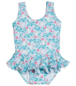 Girls' Botanical Turtles Stella UPF 50+ Ruffle One Piece Swimsuit (Baby)