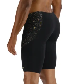 TYR Men's Obsidian Curve Splice Jammer Swimsuit 10 TYR Men's Obsidian Curve Splice Jammer Swimsuit -Speede Trendy 7416509595816 blackgold 5a