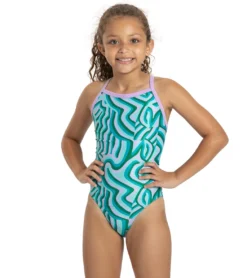 Sporti X Alex & Gretchen Walsh Whimsy Thin Strap One Piece Swimsuit Youth (22-28)
