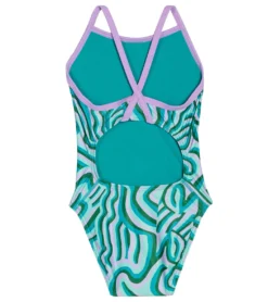 Sporti X Alex & Gretchen Walsh Whimsy Thin Strap One Piece Swimsuit Youth (22-28) -Speede Trendy 7424673448104 green 6a