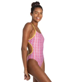 Sporti X Alex & Gretchen Walsh XOXO Tracy Double Strap One Piece Swimsuit -Speede Trendy 7424673677480 pink 6a