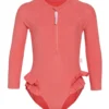 Seafolly Girls' Summer Essentials Long Sleeve One Piece Swimsuit (Baby, Toddler, Little Kid)