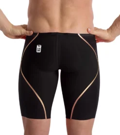 Speedo Men's Fastskin LZR Pure Intent Backstroke Edition Jammer Tech Suit Swimsuit -Speede Trendy 7456070041768 blackrosegold 3a