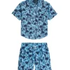 Boys' Shark Camp Shirt & Swim Trunks Set (Big Kid)